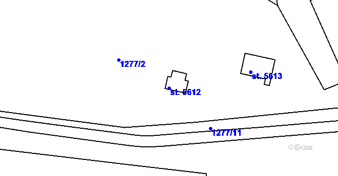 Parcela st. 5612 v KÚ Písek, Katastrální mapa