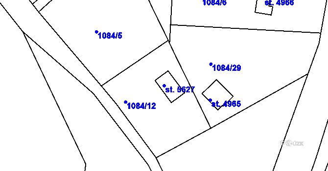 Parcela st. 5627 v KÚ Písek, Katastrální mapa