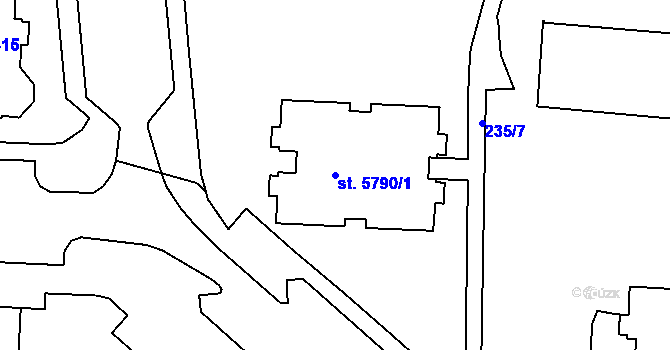 Parcela st. 5790/1 v KÚ Písek, Katastrální mapa