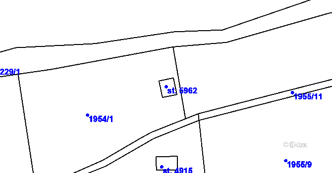 Parcela st. 5962 v KÚ Písek, Katastrální mapa