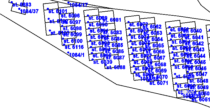 Parcela st. 6087 v KÚ Písek, Katastrální mapa