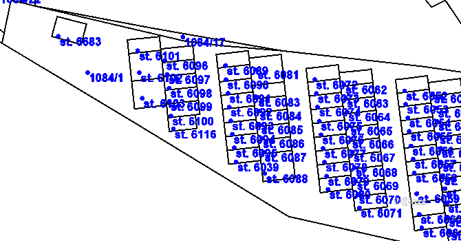 Parcela st. 6093 v KÚ Písek, Katastrální mapa