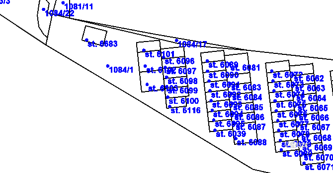 Parcela st. 6099 v KÚ Písek, Katastrální mapa