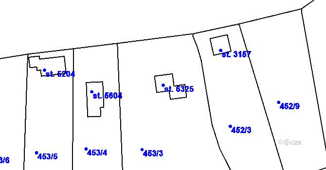 Parcela st. 6325 v KÚ Písek, Katastrální mapa