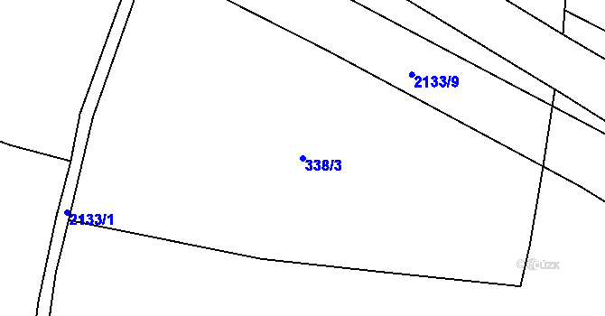 Parcela st. 338/3 v KÚ Písek, Katastrální mapa