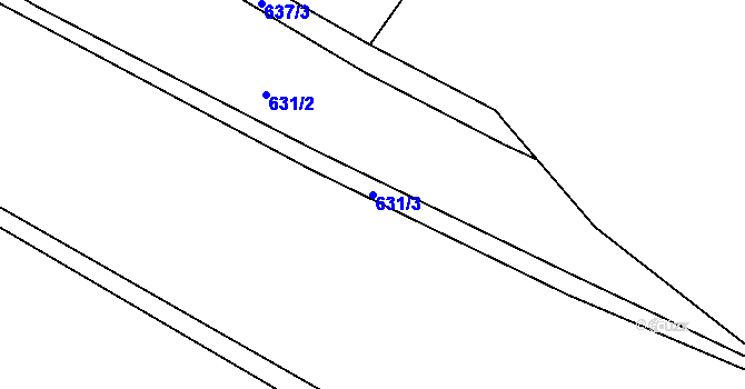 Parcela st. 631/3 v KÚ Písek, Katastrální mapa