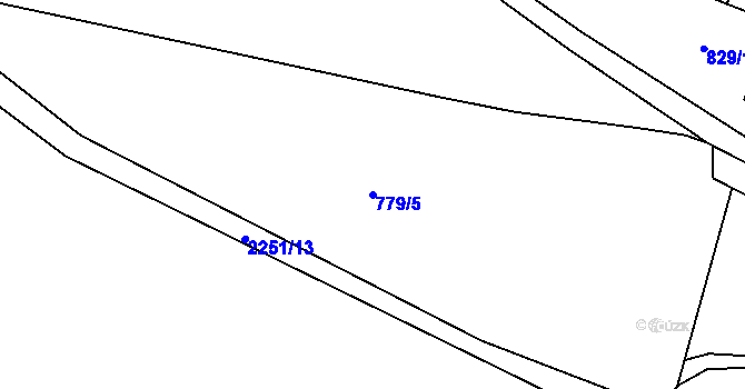 Parcela st. 779/5 v KÚ Písek, Katastrální mapa