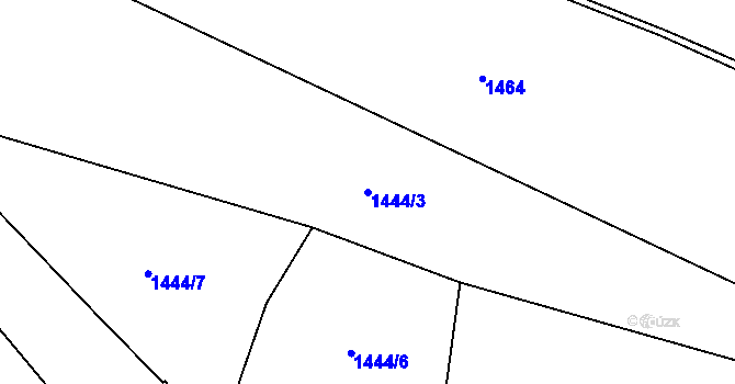 Parcela st. 1444/3 v KÚ Písek, Katastrální mapa