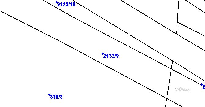 Parcela st. 2133/9 v KÚ Písek, Katastrální mapa