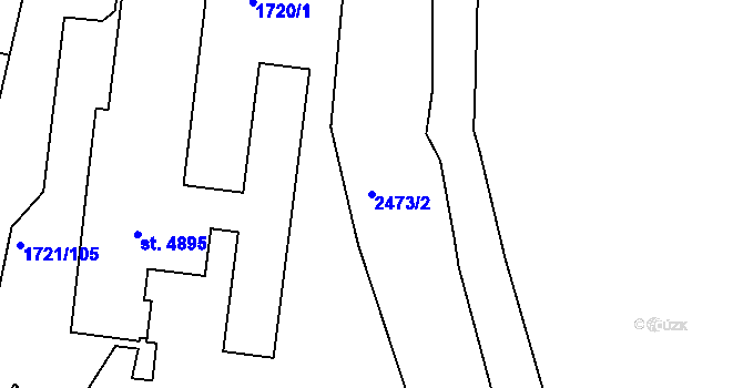 Parcela st. 2473/2 v KÚ Písek, Katastrální mapa