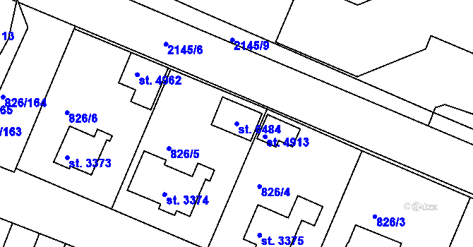 Parcela st. 6484 v KÚ Písek, Katastrální mapa