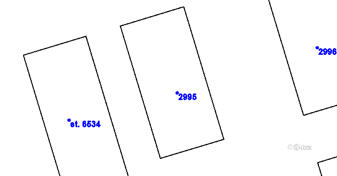 Parcela st. 6535 v KÚ Písek, Katastrální mapa