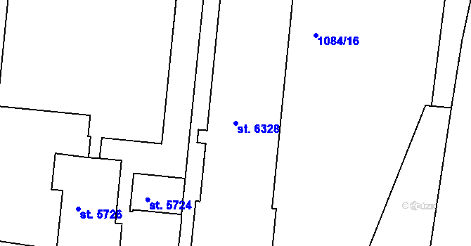 Parcela st. 6328 v k.ú. Písek, Katastrální mapa