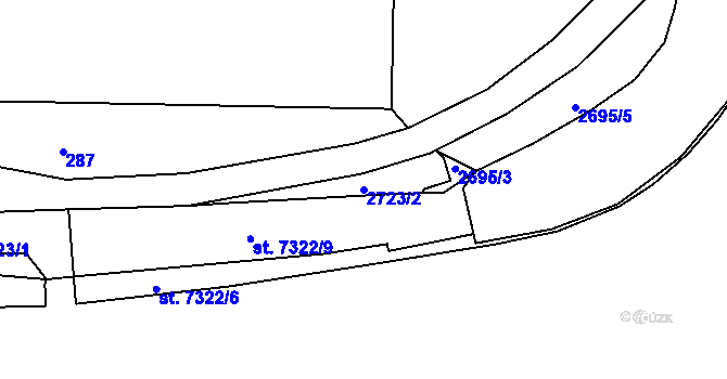 Parcela st. 2723/2 v KÚ Písek, Katastrální mapa