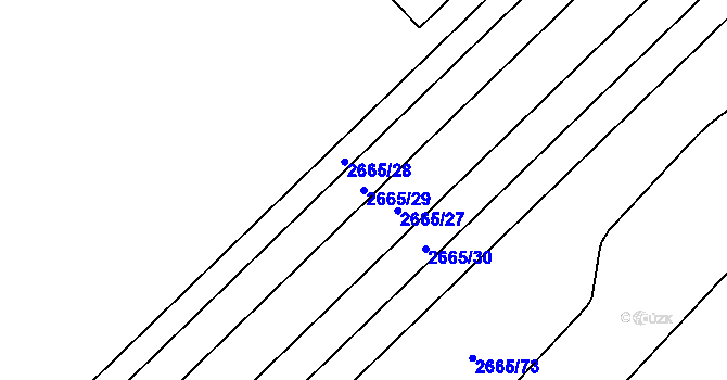 Parcela st. 2665/29 v KÚ Písek, Katastrální mapa