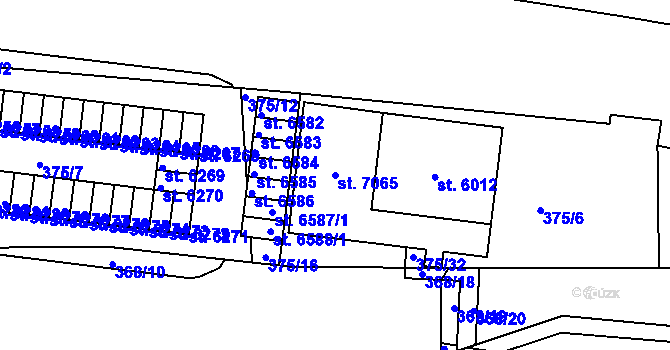 Parcela st. 7065 v KÚ Písek, Katastrální mapa