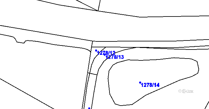 Parcela st. 1278/13 v KÚ Písek, Katastrální mapa