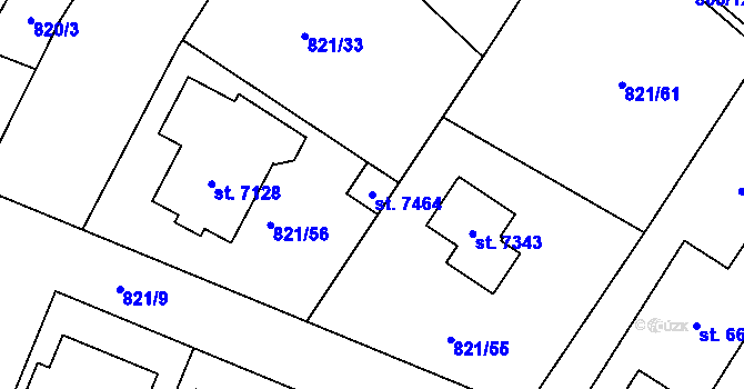 Parcela st. 7464 v KÚ Písek, Katastrální mapa