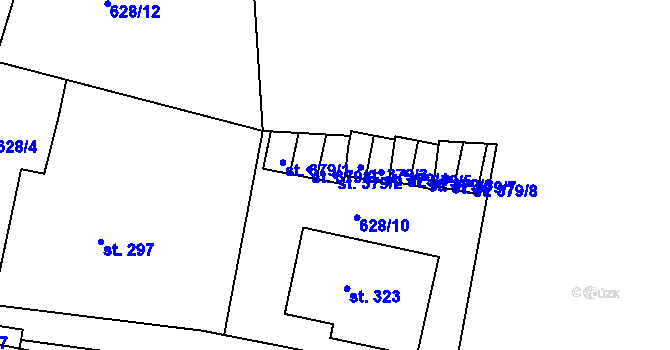 Parcela st. 379/2 v KÚ Hradiště u Písku, Katastrální mapa