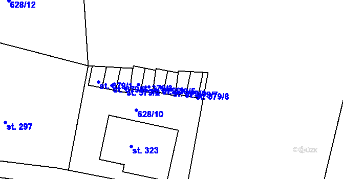 Parcela st. 379/6 v KÚ Hradiště u Písku, Katastrální mapa