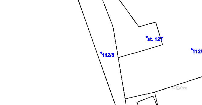 Parcela st. 112/5 v KÚ Hradiště u Písku, Katastrální mapa