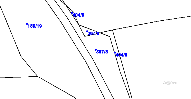 Parcela st. 367/5 v KÚ Hradiště u Písku, Katastrální mapa