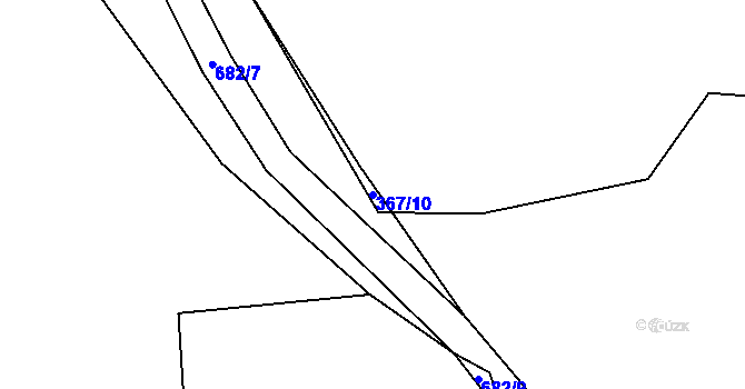 Parcela st. 367/10 v KÚ Hradiště u Písku, Katastrální mapa