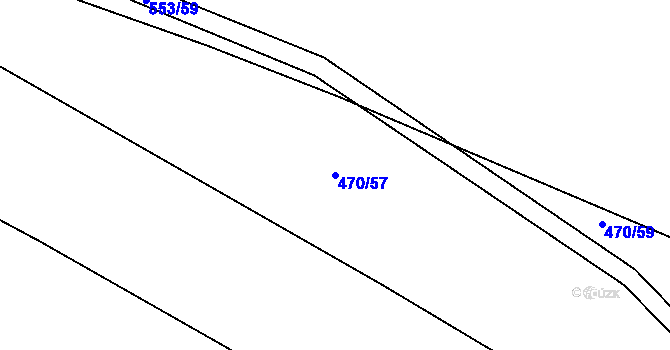 Parcela st. 470/57 v KÚ Hradiště u Písku, Katastrální mapa