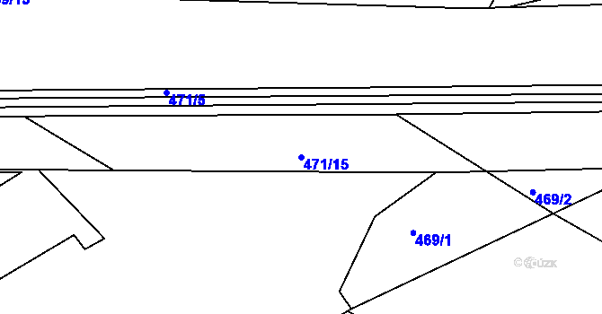 Parcela st. 471/15 v KÚ Písek u Chlumce nad Cidlinou, Katastrální mapa