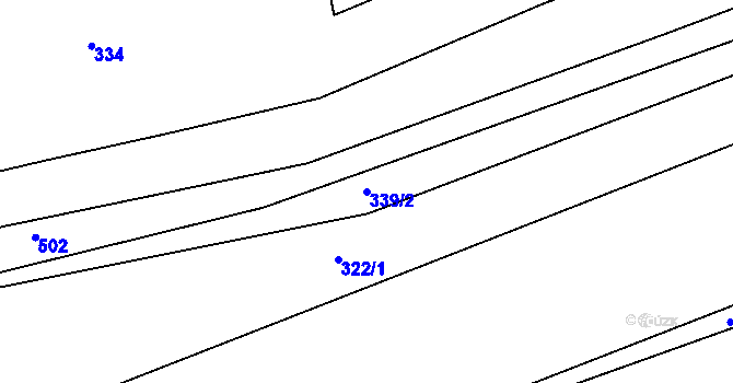 Parcela st. 339/2 v KÚ Písek u Chlumce nad Cidlinou, Katastrální mapa