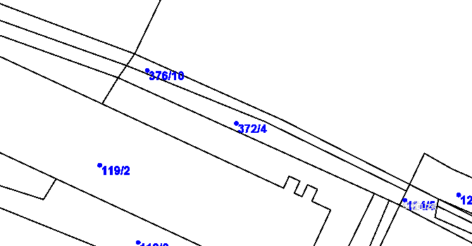 Parcela st. 372/4 v KÚ Písek u Chlumce nad Cidlinou, Katastrální mapa