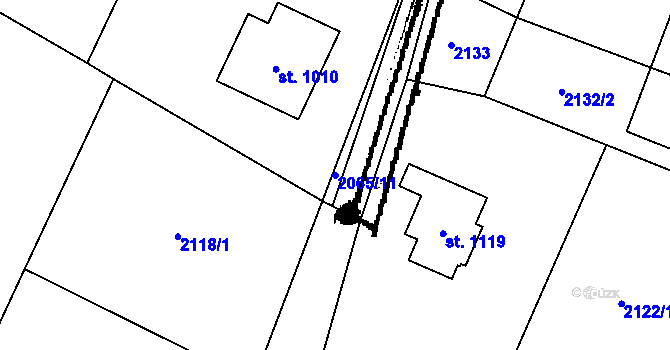 Parcela st. 2065/11 v KÚ Písek u Jablunkova, Katastrální mapa
