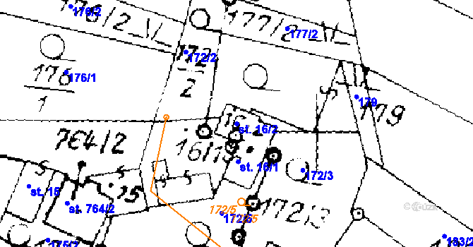 Parcela st. 16/2 v KÚ Písek u Jablunkova, Katastrální mapa