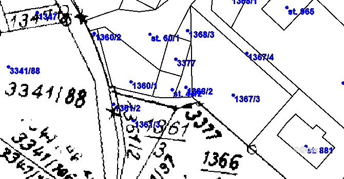 Parcela st. 44/2 v KÚ Písek u Jablunkova, Katastrální mapa