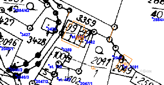 Parcela st. 99/4 v KÚ Písek u Jablunkova, Katastrální mapa