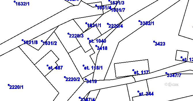 Parcela st. 127/4 v KÚ Písek u Jablunkova, Katastrální mapa