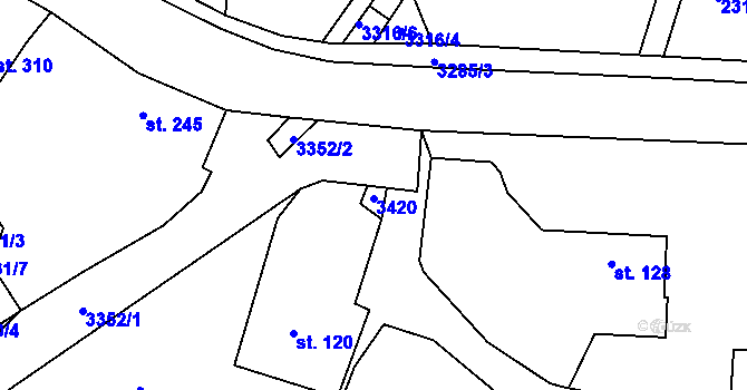 Parcela st. 127/6 v KÚ Písek u Jablunkova, Katastrální mapa