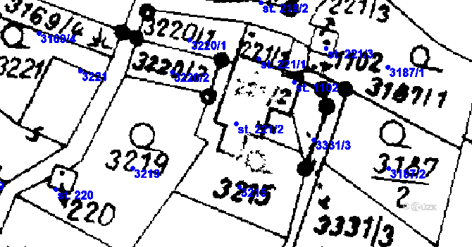 Parcela st. 221/2 v KÚ Písek u Jablunkova, Katastrální mapa