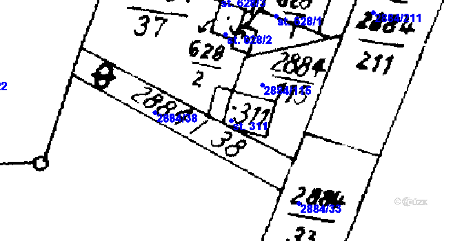 Parcela st. 311 v KÚ Písek u Jablunkova, Katastrální mapa