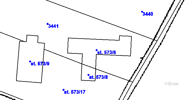 Parcela st. 573/6 v KÚ Písek u Jablunkova, Katastrální mapa