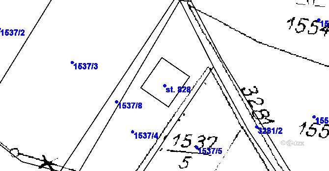Parcela st. 828 v KÚ Písek u Jablunkova, Katastrální mapa