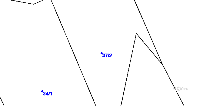 Parcela st. 37/2 v KÚ Písek u Jablunkova, Katastrální mapa