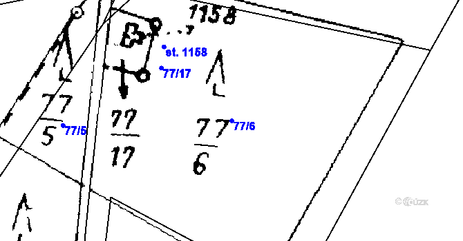 Parcela st. 77/6 v KÚ Písek u Jablunkova, Katastrální mapa