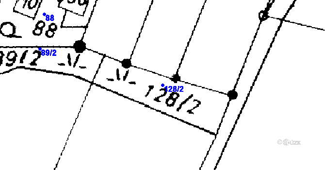Parcela st. 128/2 v KÚ Písek u Jablunkova, Katastrální mapa