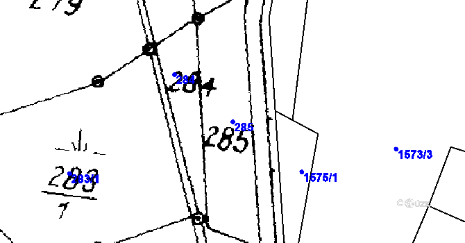 Parcela st. 285 v KÚ Písek u Jablunkova, Katastrální mapa