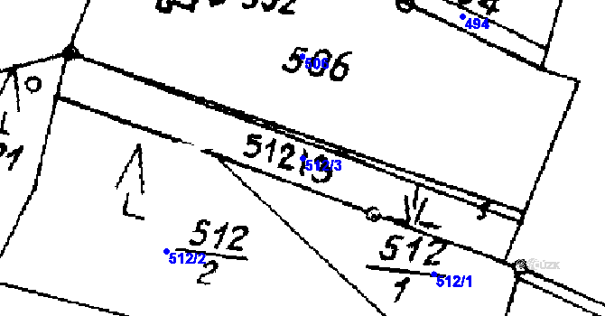 Parcela st. 512/3 v KÚ Písek u Jablunkova, Katastrální mapa