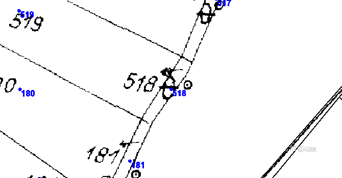Parcela st. 518 v KÚ Písek u Jablunkova, Katastrální mapa