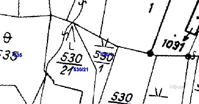 Parcela st. 530/1 v KÚ Písek u Jablunkova, Katastrální mapa