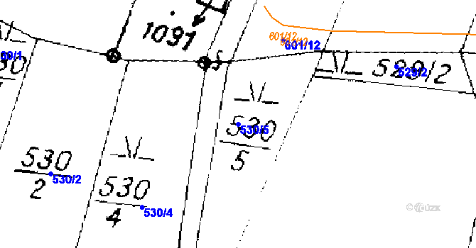 Parcela st. 530/5 v KÚ Písek u Jablunkova, Katastrální mapa
