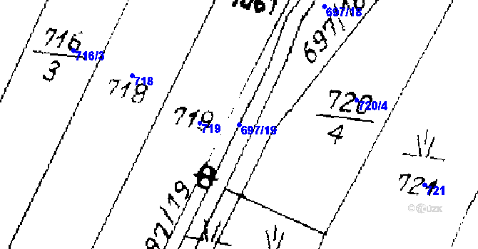 Parcela st. 697/19 v KÚ Písek u Jablunkova, Katastrální mapa
